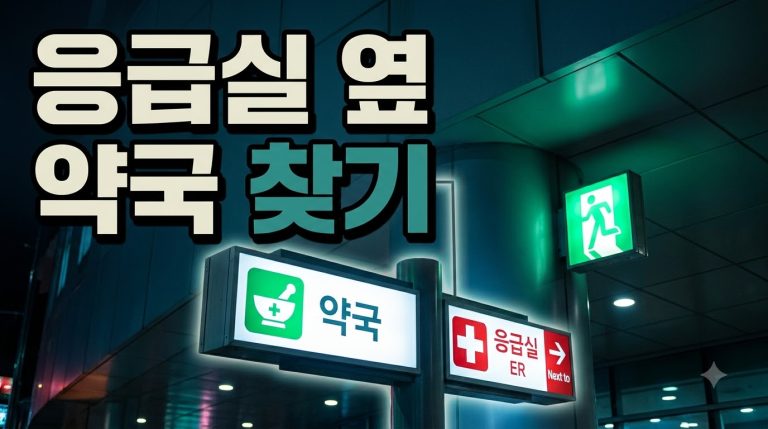 응급실 인접 약국 — 병원·약국 찾기 종합