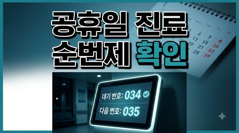 공휴일 진료하는 병원·약국 확인하는 방법