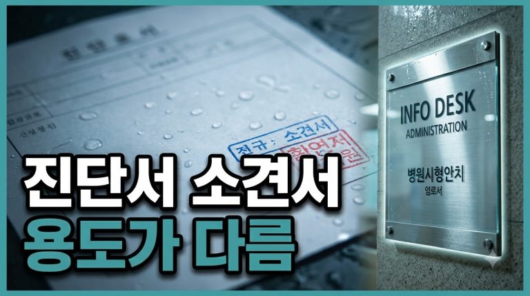 진단서·소견서·확인서 차이와 발급 안내