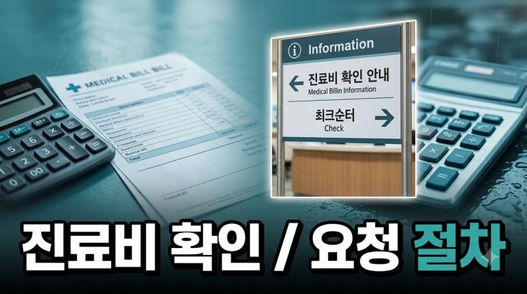 진료비 확인 절차 — 병원·약국 찾기 종합