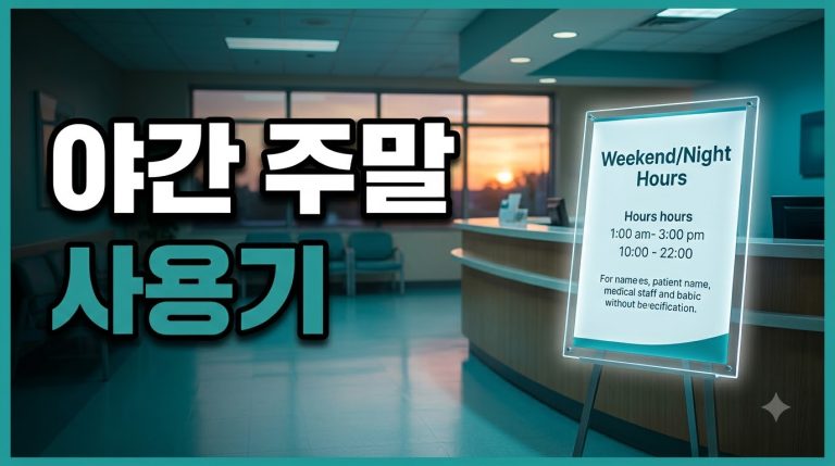 야간·주말 진료 찾기 도구 직접 써봤다 — 걸러지는 기준과 한계