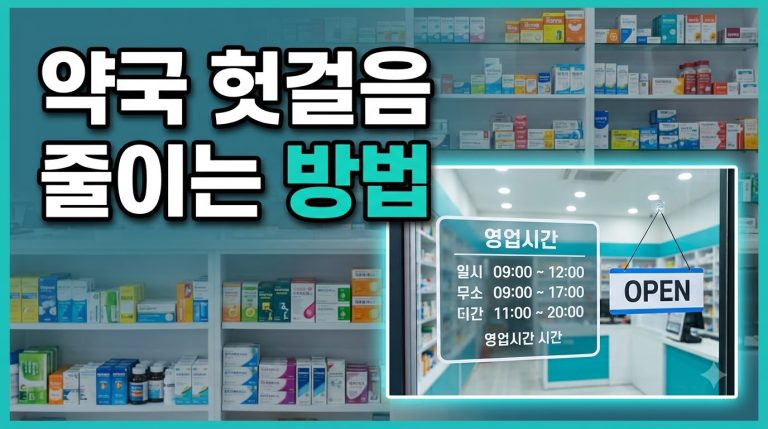 약국 헛걸음 줄이는 확인 순서 3가지