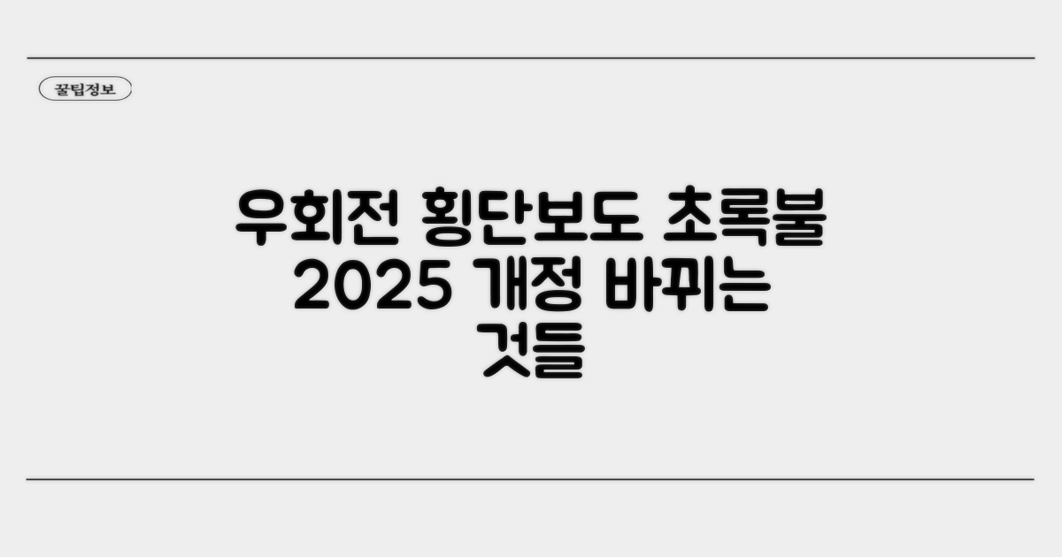 우회전 횡단보도 초록불, 2025 개정은?