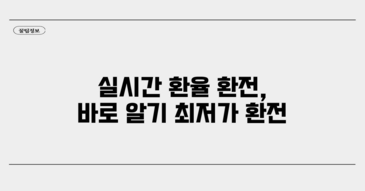 실시간 환율 적용 환전 방법