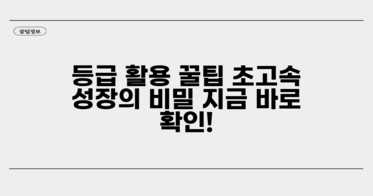 등급 활용 꿀팁 모음