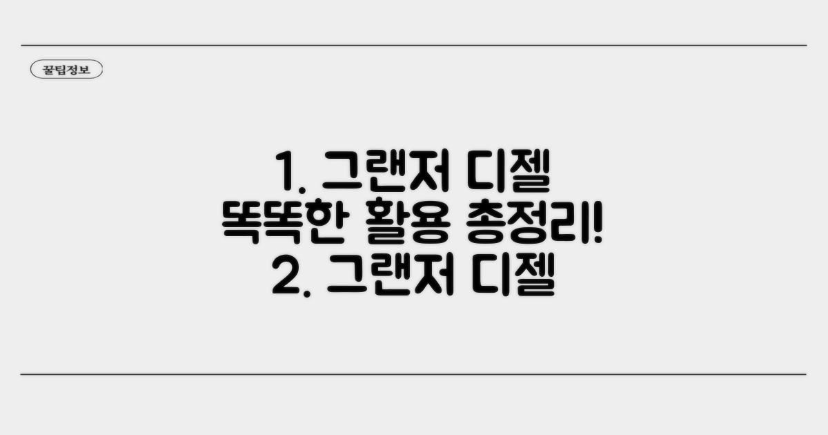 현명한 그랜저 디젤 활용법