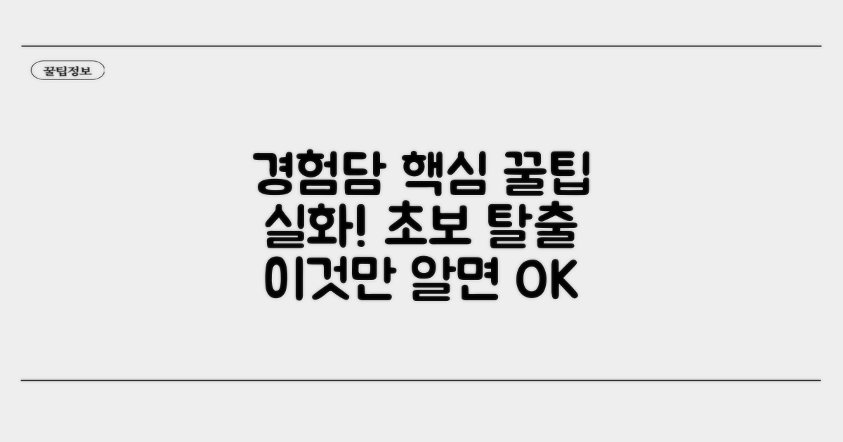 실제 경험담 및 핵심 팁