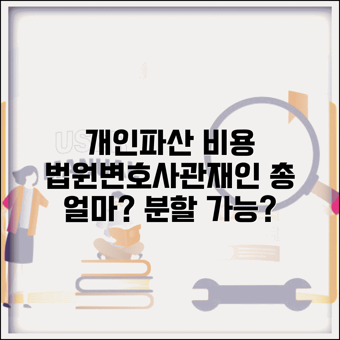개인파산 신청비용 상세내역 | 법원비용 | 변호사비 | 관재인보수 | 총 비용 | 분할납부 가능 여부