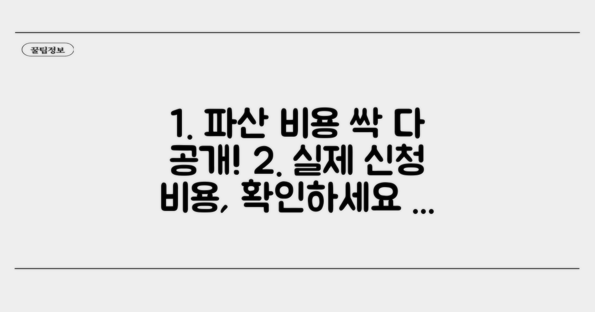 개인파산 신청 비용: 투명하게 알아보기