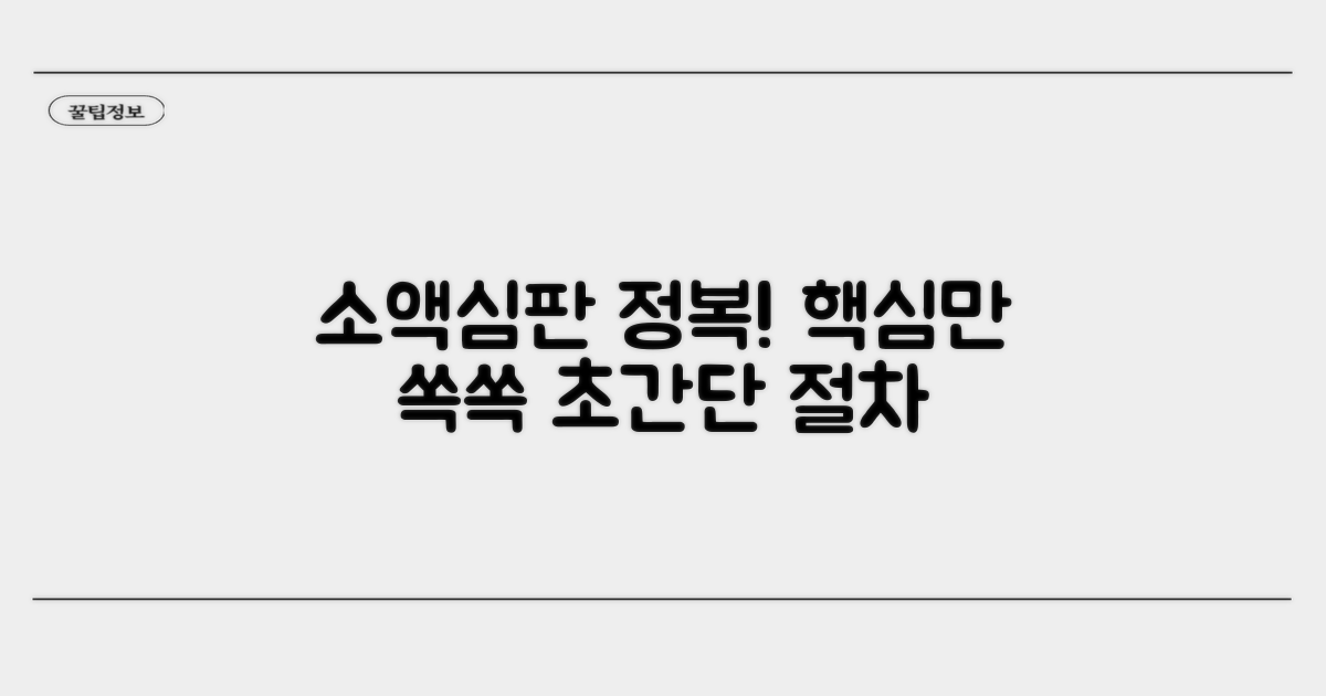 소액심판 절차, 핵심만 파악하기
