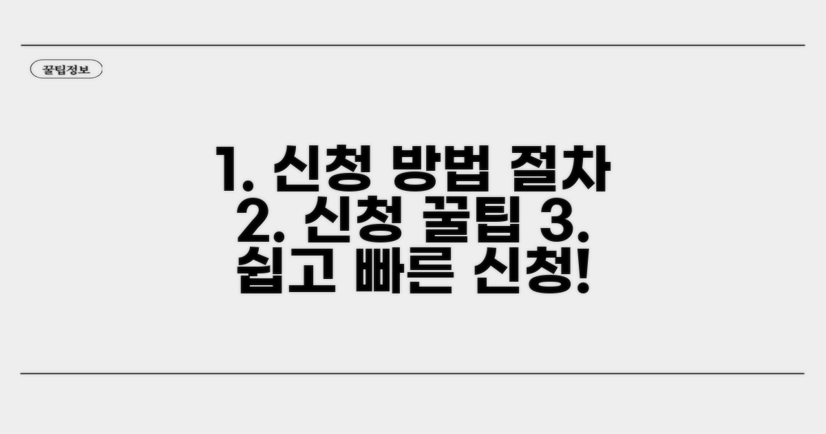 신청 방법 및 절차 안내