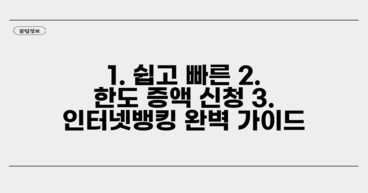 인터넷뱅킹 증액 신청 가이드