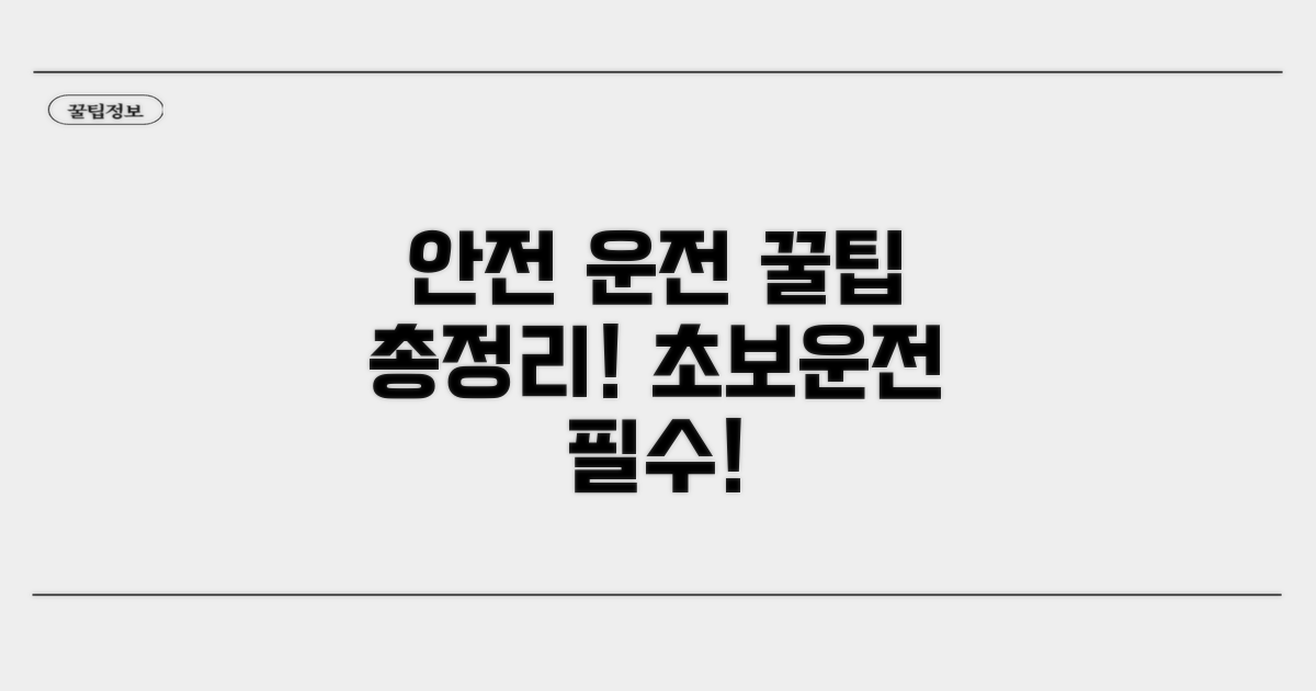 안전 운전 꿀팁 모음