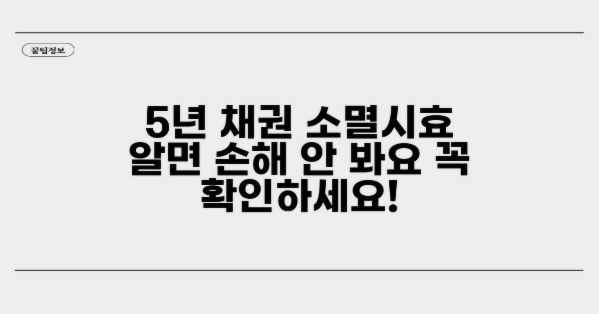 5년 소멸시효 채권, 이것만 알면 손해 안 봐요