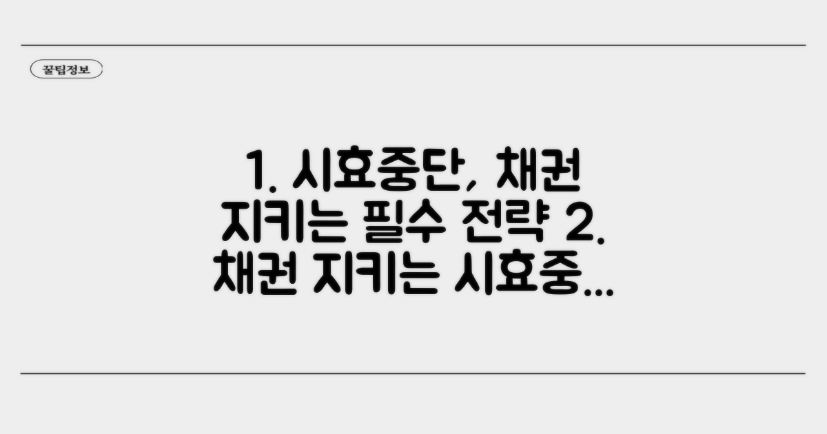 시효중단, 채권 지키는 필수 전략과 주의사항