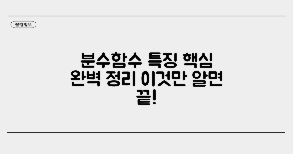 분수함수 특징 핵심 정리