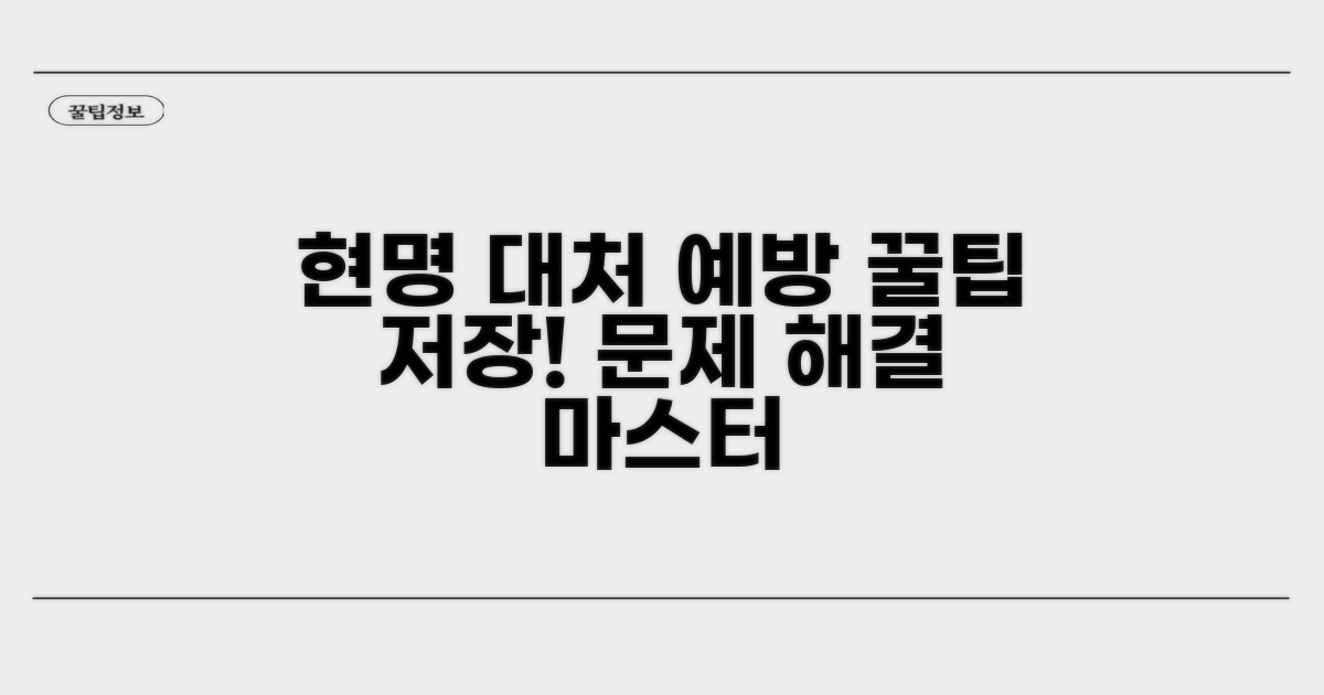 현명한 대처와 예방 꿀팁