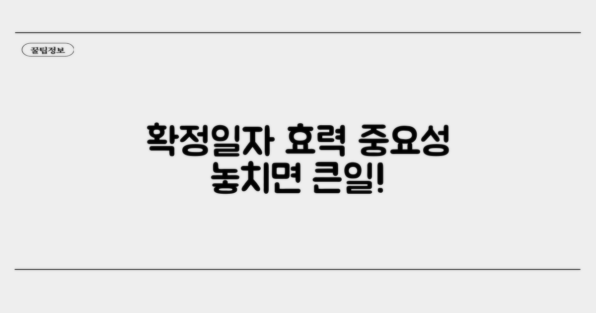 확정일자 효력과 중요성