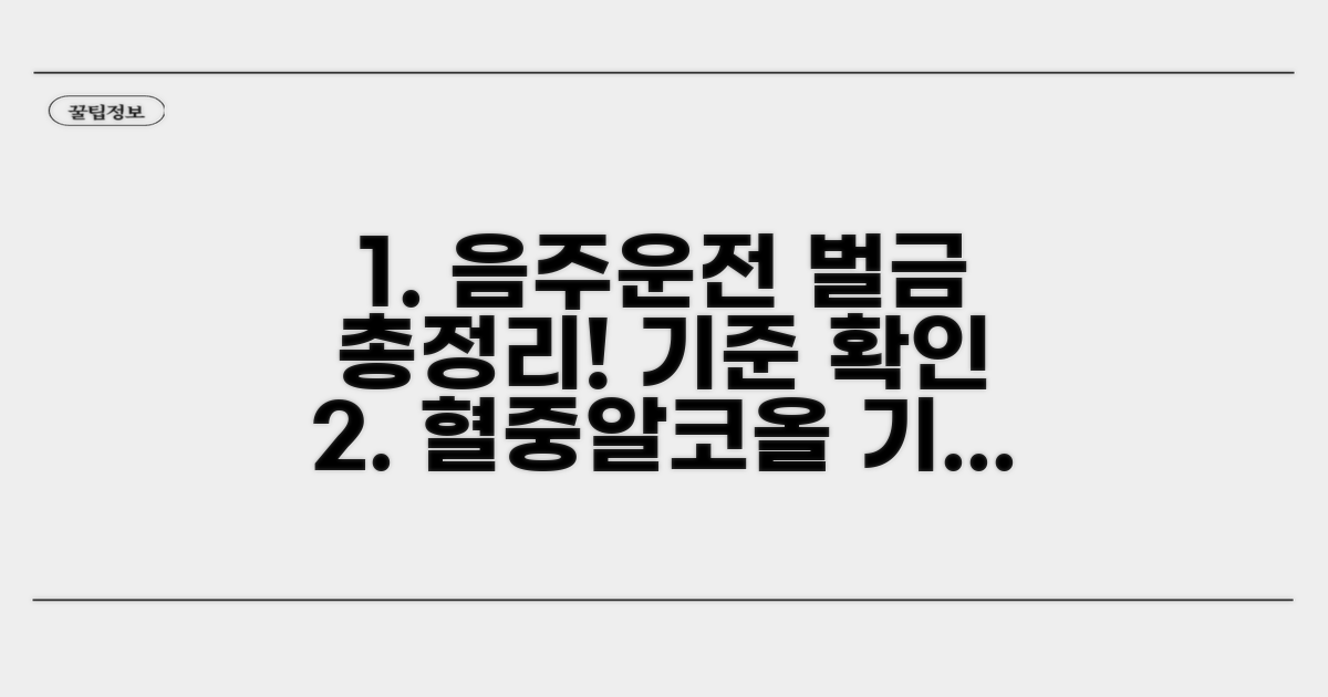 혈중알코올농도별 벌금 기준 총정리