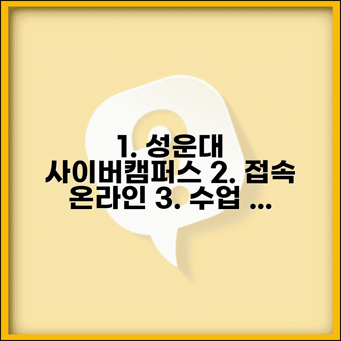 성운대 사이버캠퍼스 접속 및 온라인 수업 방법