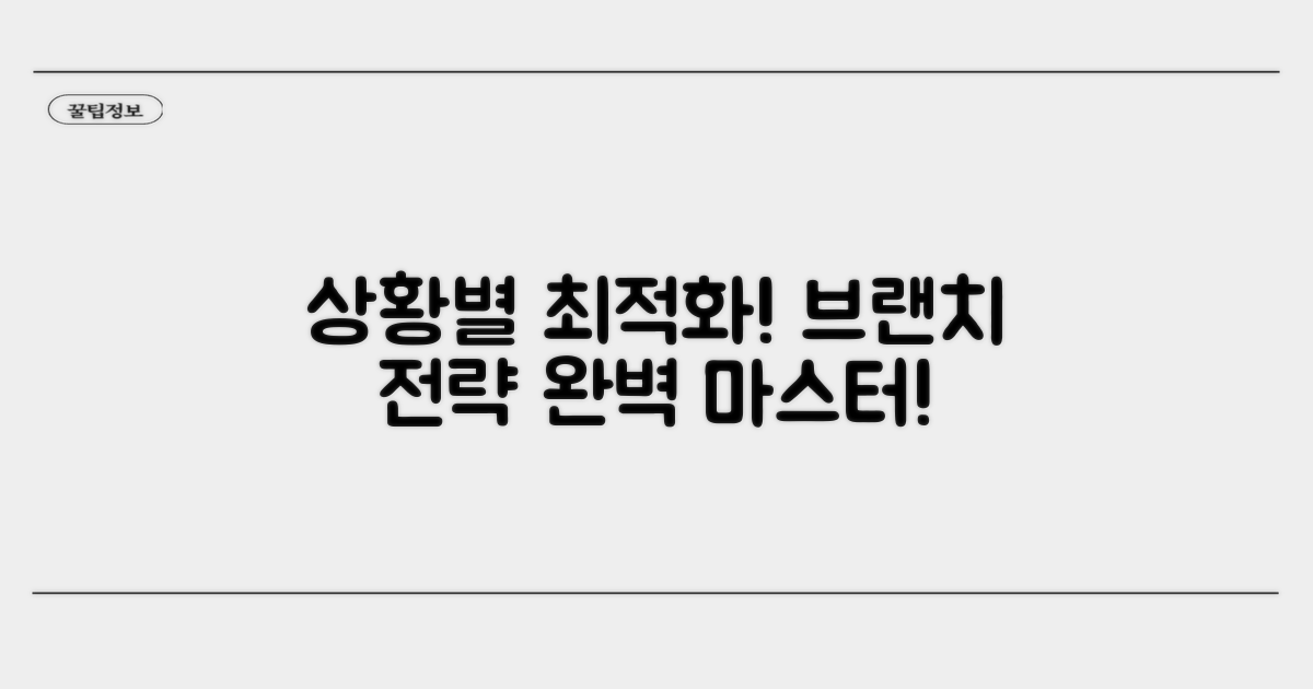 브랜치 전략, 상황별 최적화