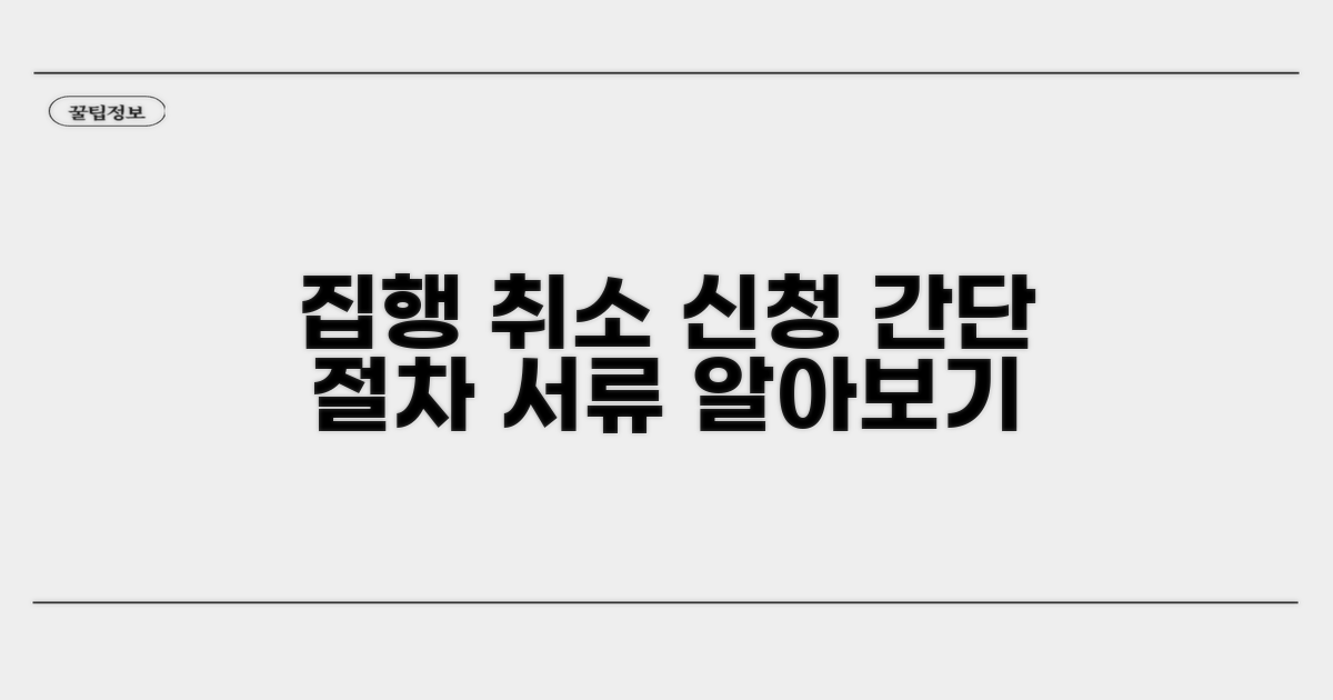 집행 취소 신청, 절차와 필요 서류