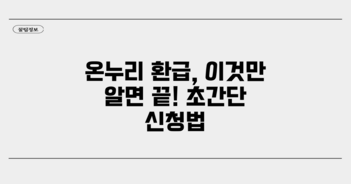 온누리 환급 신청 방법 완벽 가이드