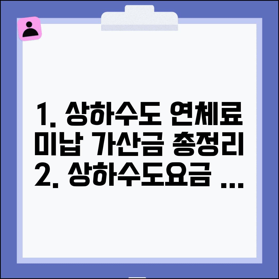 상하수도요금 연체료 계산 방법과 미납 가산금 총정리