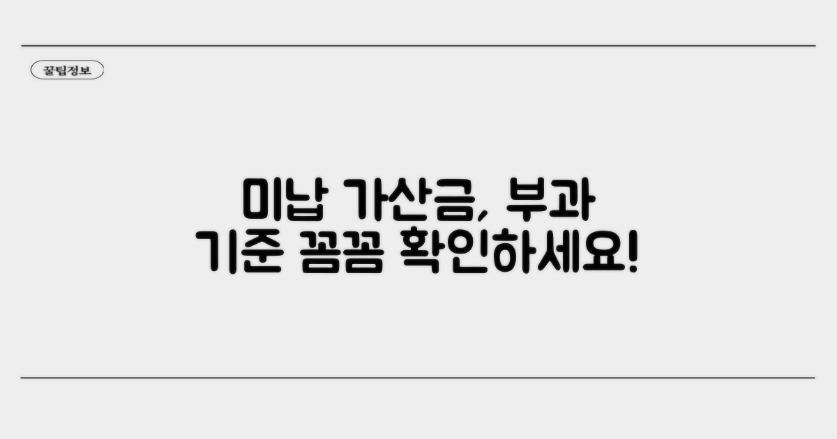 미납 가산금, 부과 기준 알아보기