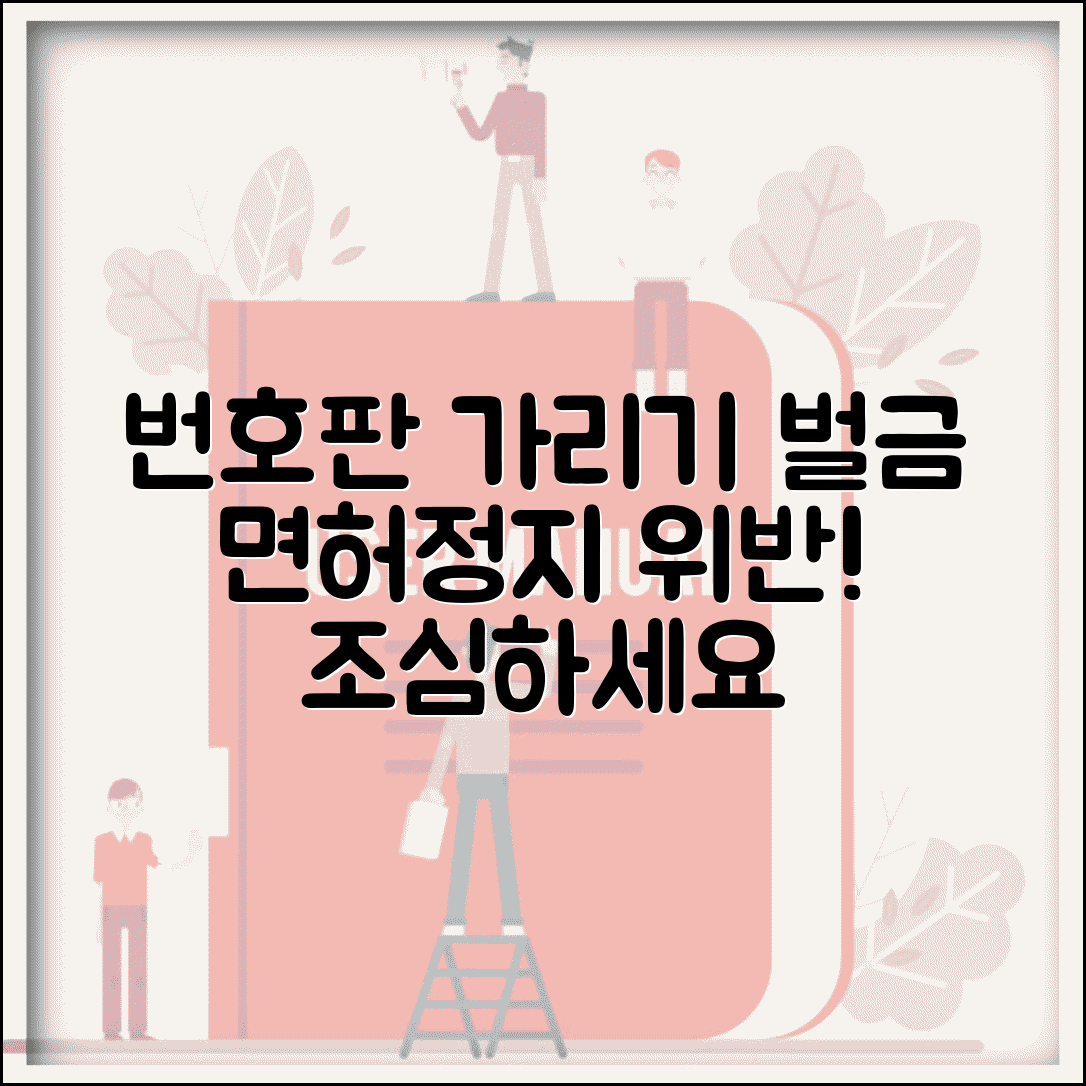번호판 가리고 운전하면 도로교통법 위반 벌금 면허정지