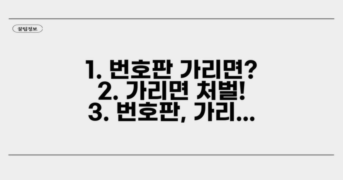 번호판 가리면 처벌은?