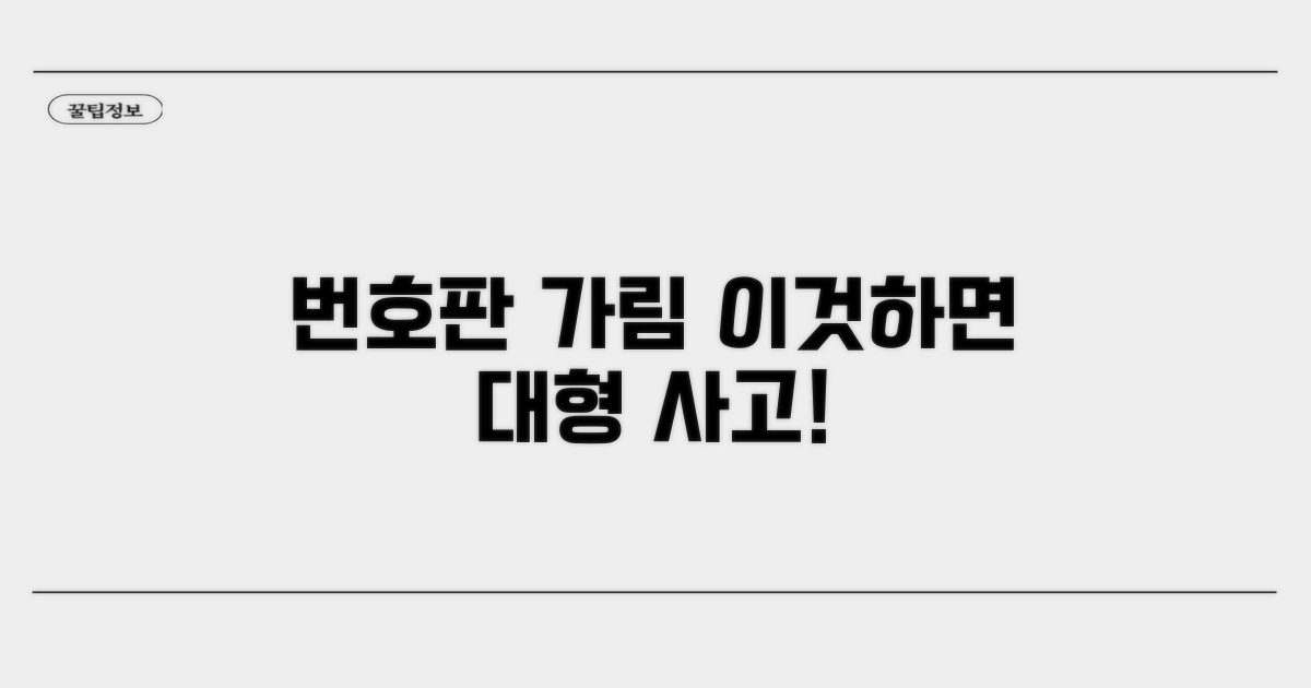 번호판 가림 운전 위험성
