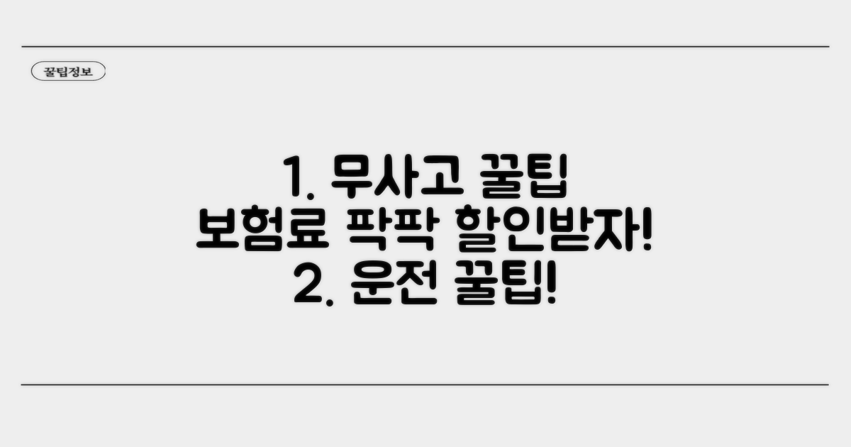 무사고 운전, 보험료 팍팍 할인받자