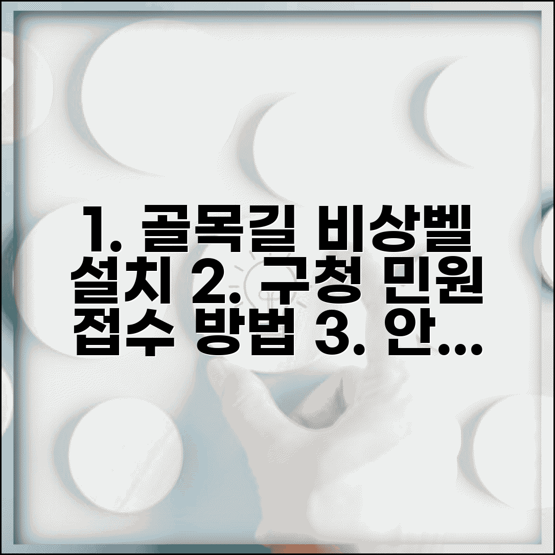골목길 비상벨 설치 방법과 구청 민원 접수