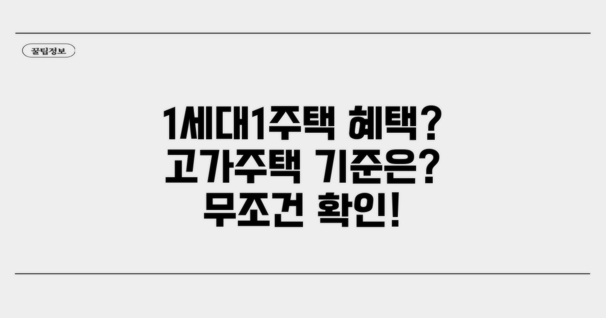 1세대1주택 고가주택 기준은?