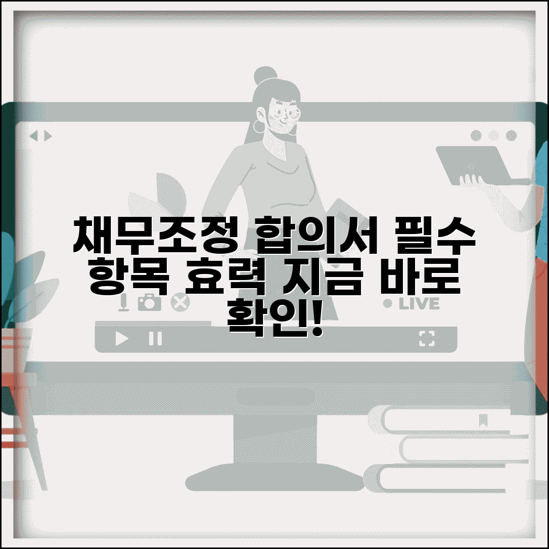 채무조정합의서 작성법 필수 기재사항과 법적 효력