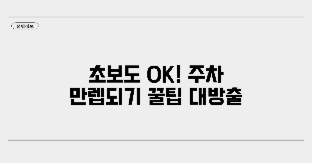 초보 여행객을 위한 주차 가이드