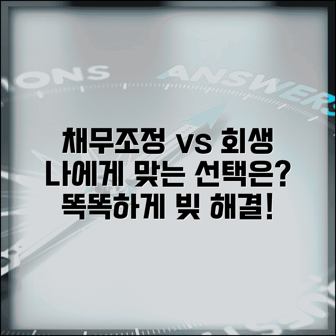 채무조정 vs 개인회생 제도 선택 가이드