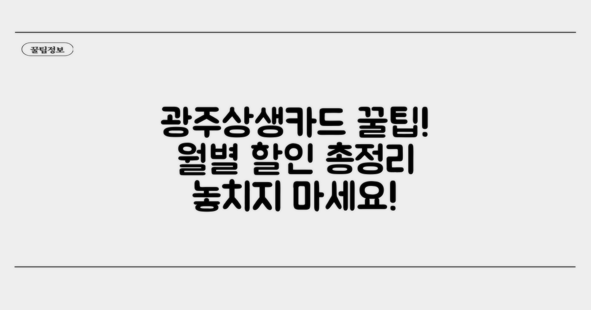 광주상생카드 월별 할인 총정리