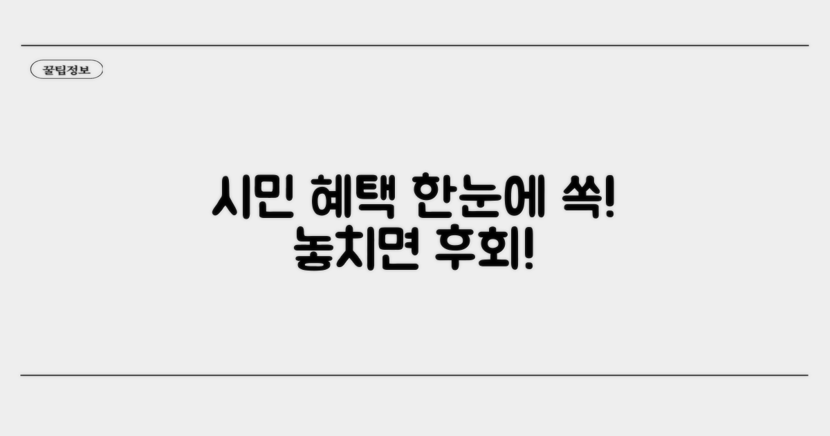 시민 혜택 한눈에 확인하기