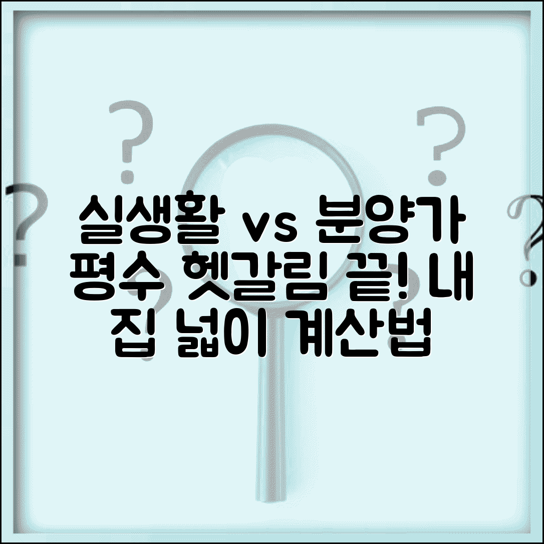 평수 전용면적 vs 공급면적 실제생활공간과 분양가 계산