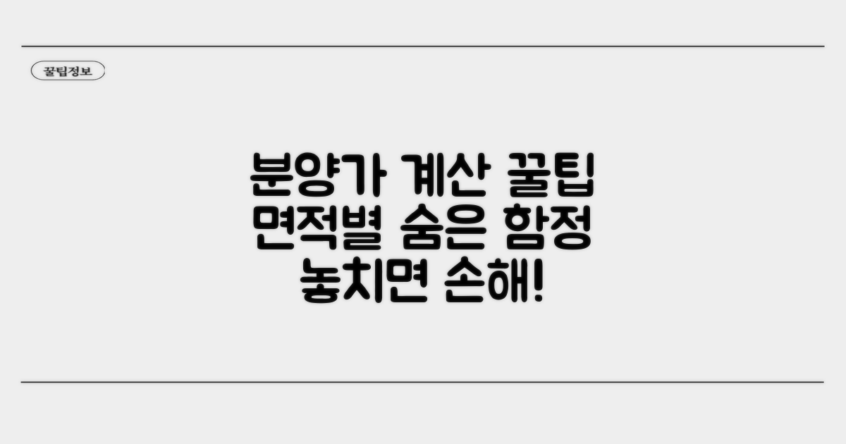 분양가 계산, 면적별 숨겨진 함정 피하기