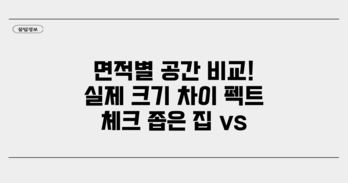 실제 생활공간, 면적별 차이점 쉽게 비교