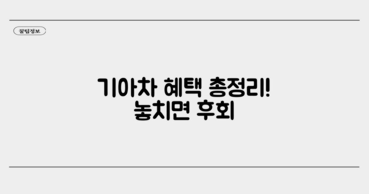 기아차 공식 서비스 혜택 총정리