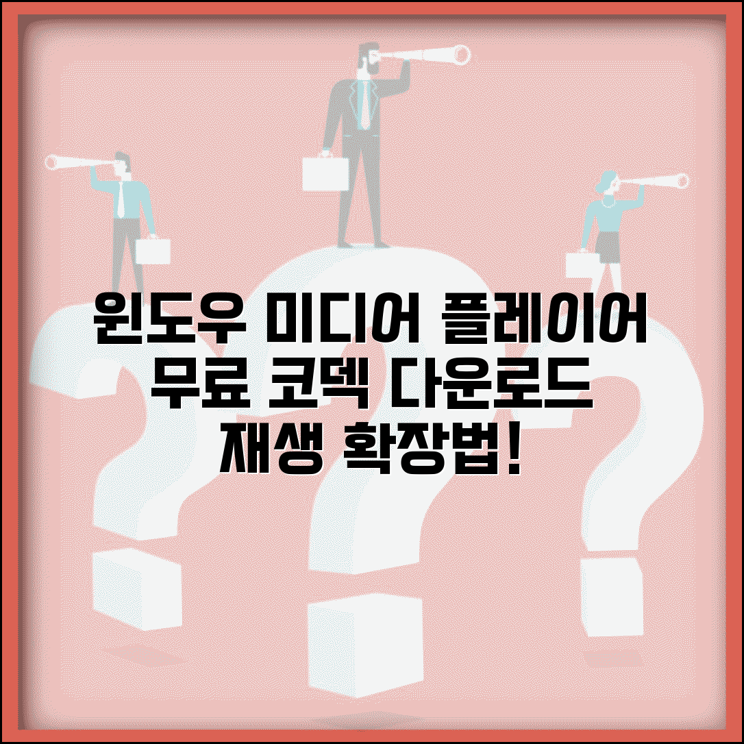 윈도우 미디어 플레이어 무료 다운로드 코덱 재생 확장법