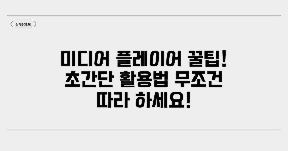 미디어 플레이어 활용 노하우