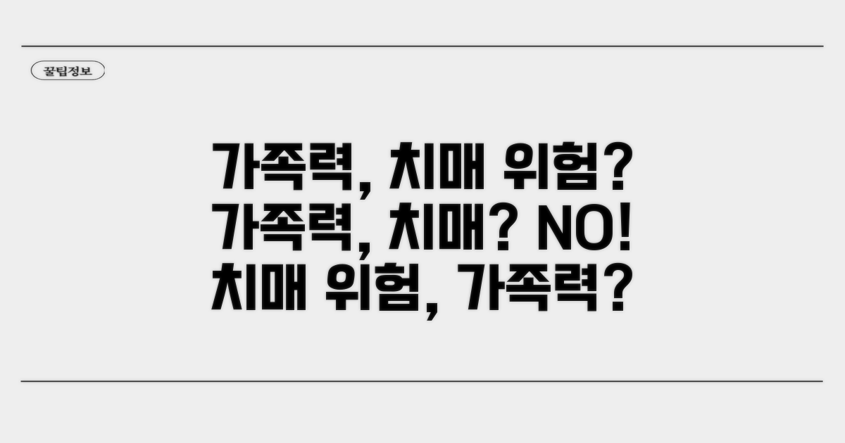 가족력, 치매 위험 높이는 요인은?