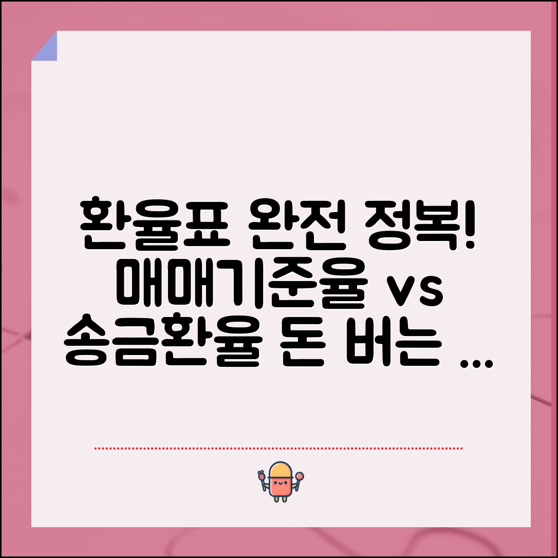 환율조회표 보는 법 매매기준율 송금환율 차이