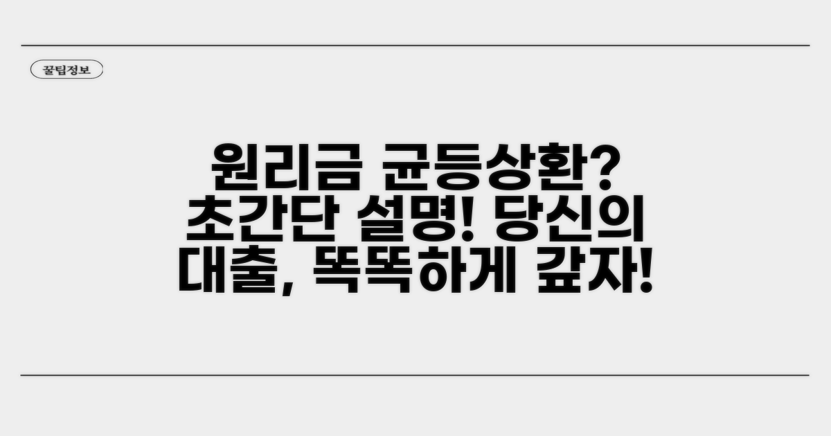 원리금 균등상환이란 무엇인가?