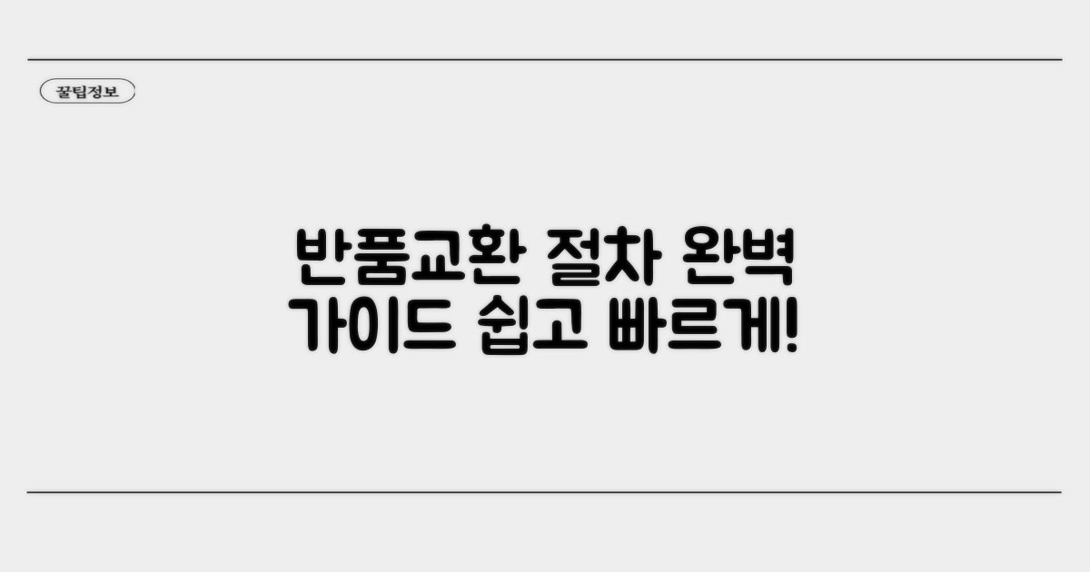 교환 반품, 절차별 상세 안내